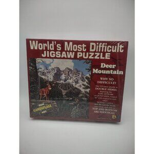 Vintage Sealed 1990s World’s Most Difficult Jigsaw Puzzle 15x15" Deer Mountain